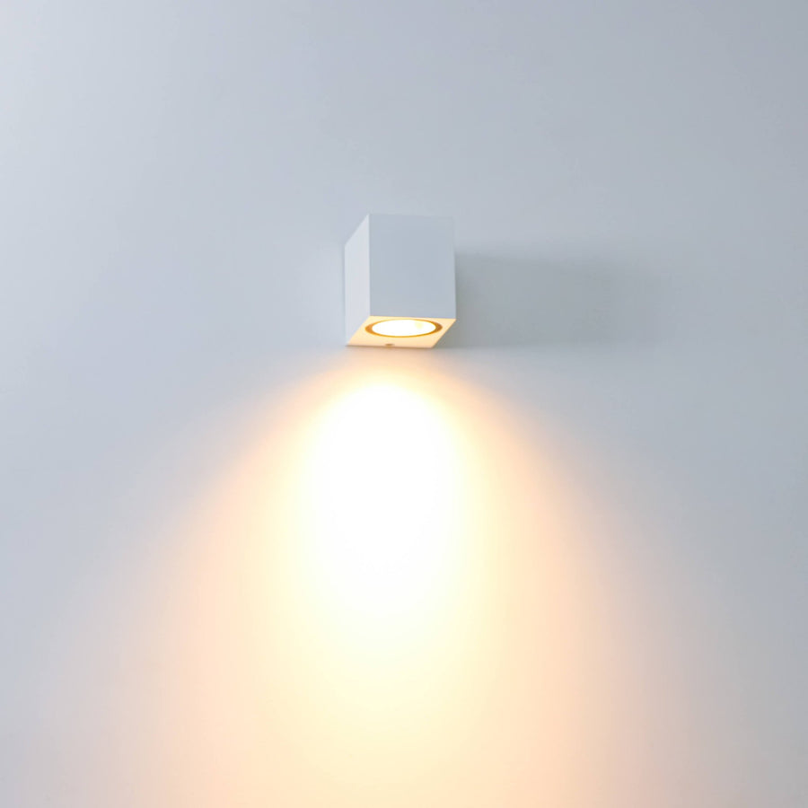 LED's Light LED Wall Lamp Outdoor with GU10 fitting - Square - IP44 - White - Model Rome - LED.nl