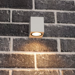 6 pack - LED's Light LED Wandlamp Buiten met GU10 fitting - Vierkant - IP44 - Wit - Model Rome Wandlampen LED.nl