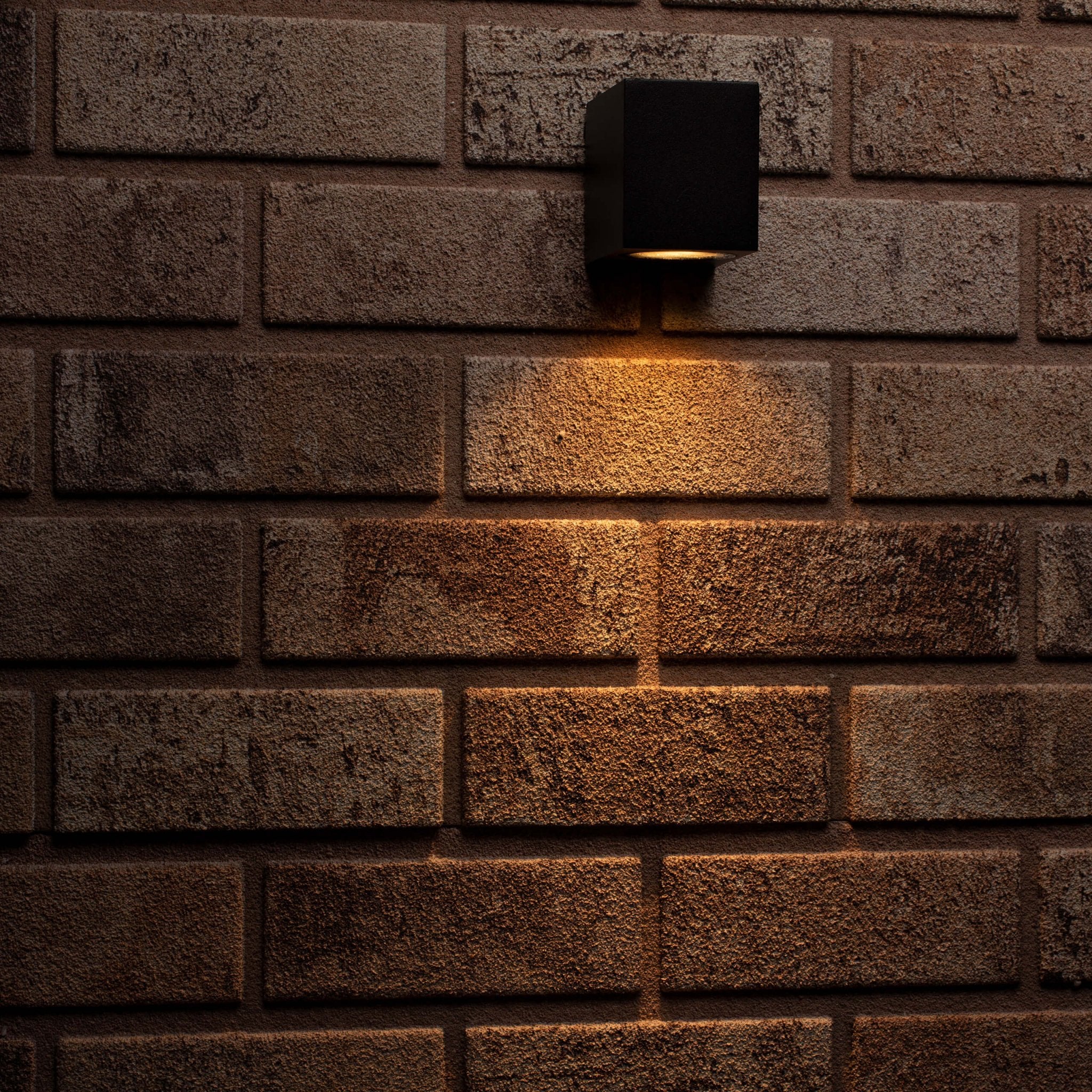 6 pack - LED's Light LED Wandlamp Buiten met GU10 fitting - Vierkant - IP44 - Zwart - Model Rome Wandlampen LED.nl