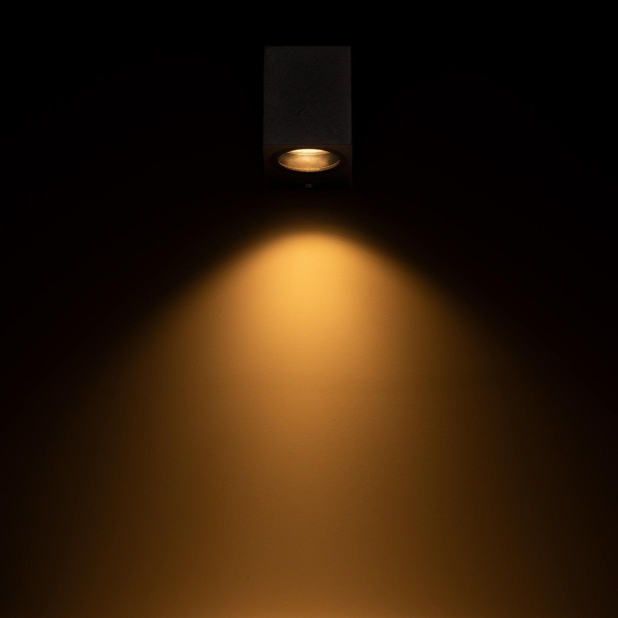 6 pack - LED's Light LED Wandlamp Buiten met GU10 fitting - Vierkant - IP44 - Zwart - Model Rome Wandlampen LED.nl