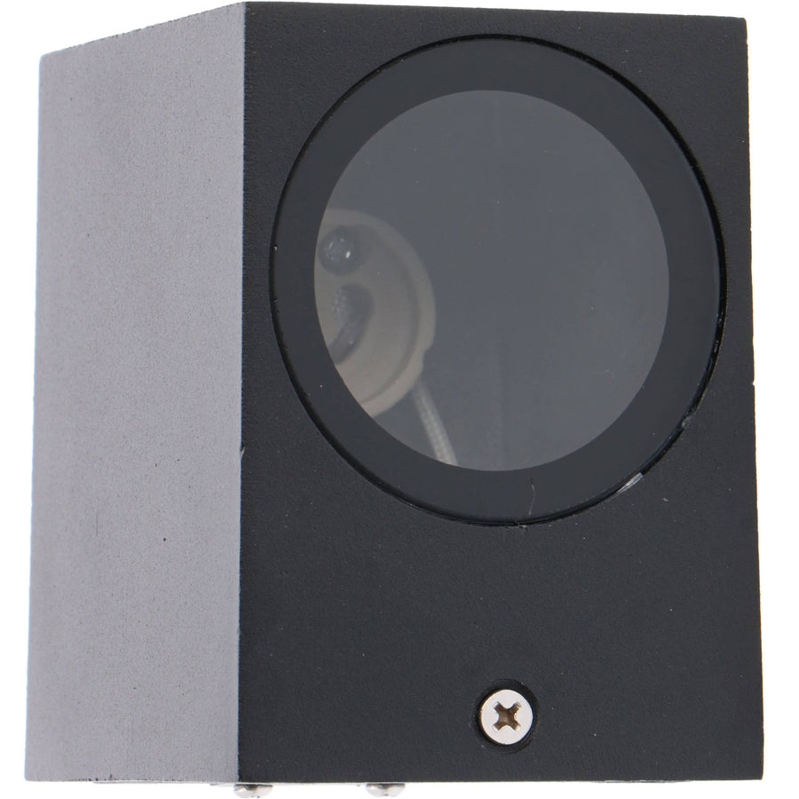 LED's Light LED Wall Lamp Outdoor with GU10 fitting - Square - IP44 - Black - Model Rome - LED.nl