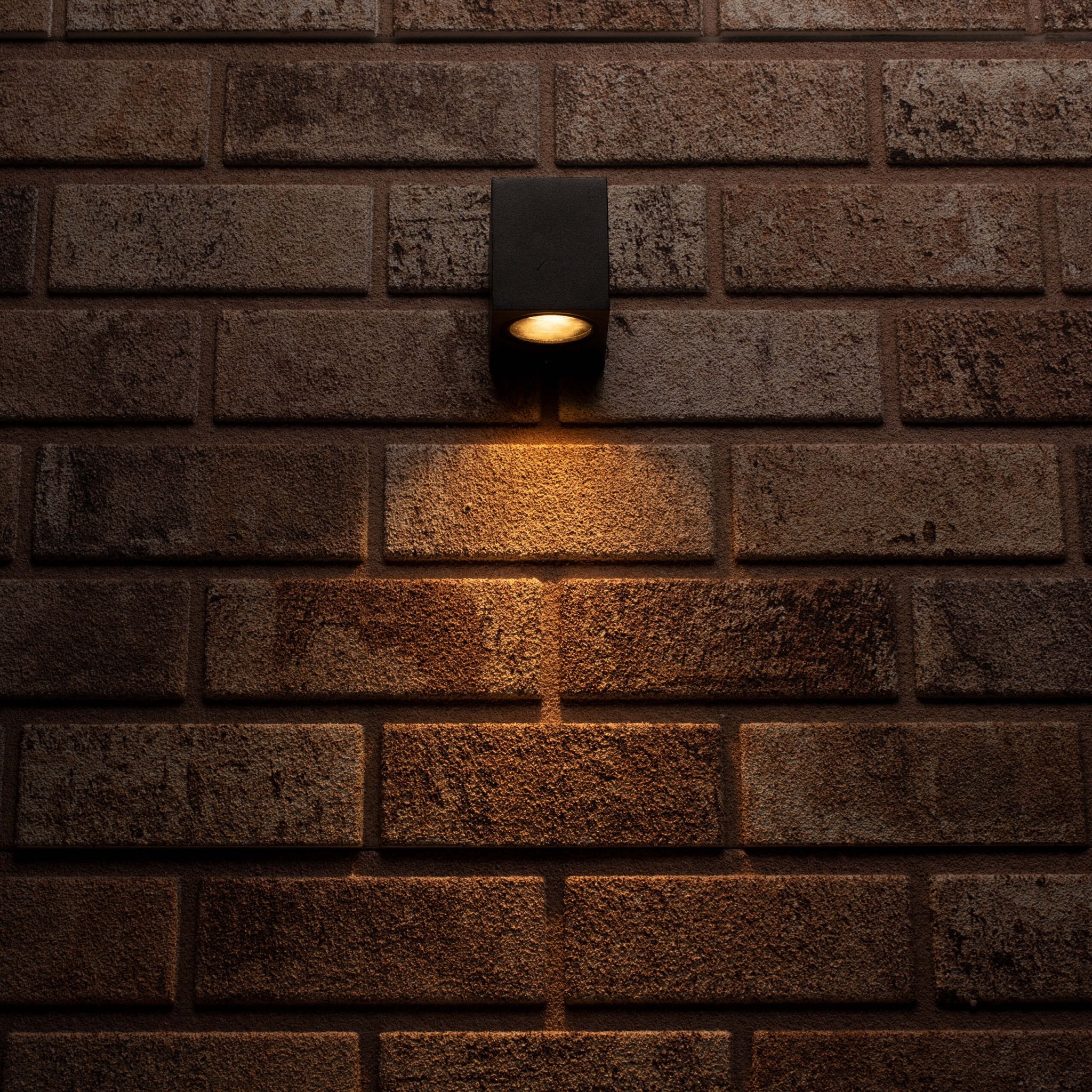 6 pack - LED's Light LED Wandlamp Buiten met GU10 fitting - Vierkant - IP44 - Zwart - Model Rome Wandlampen LED.nl