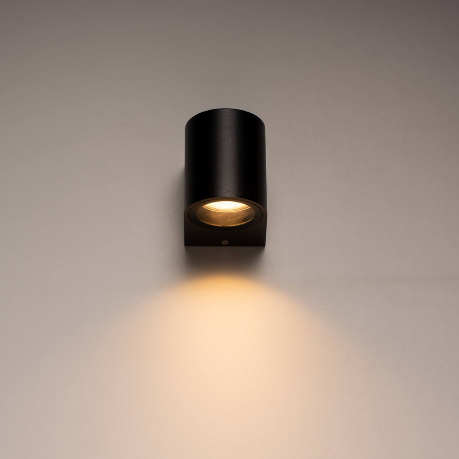 LED's Light LED Wall lamp outdoor with GU10 fitting - Round - Model San Marino - IP44 - Black - LED.nl