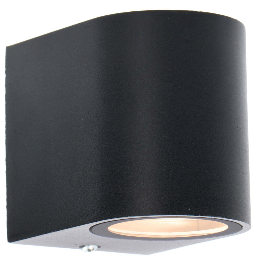 LED's Light LED Wall lamp outdoor with GU10 fitting - Round - Model San Marino - IP44 - Black - LED.nl