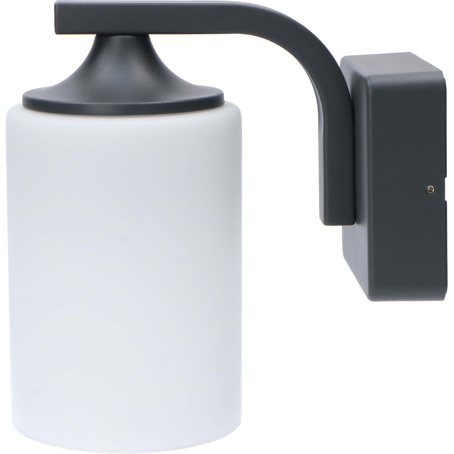 LED's Light LED Wall Lamp Milky with E27 fitting - IP44 - Model Noto - Anthracite - LED.nl