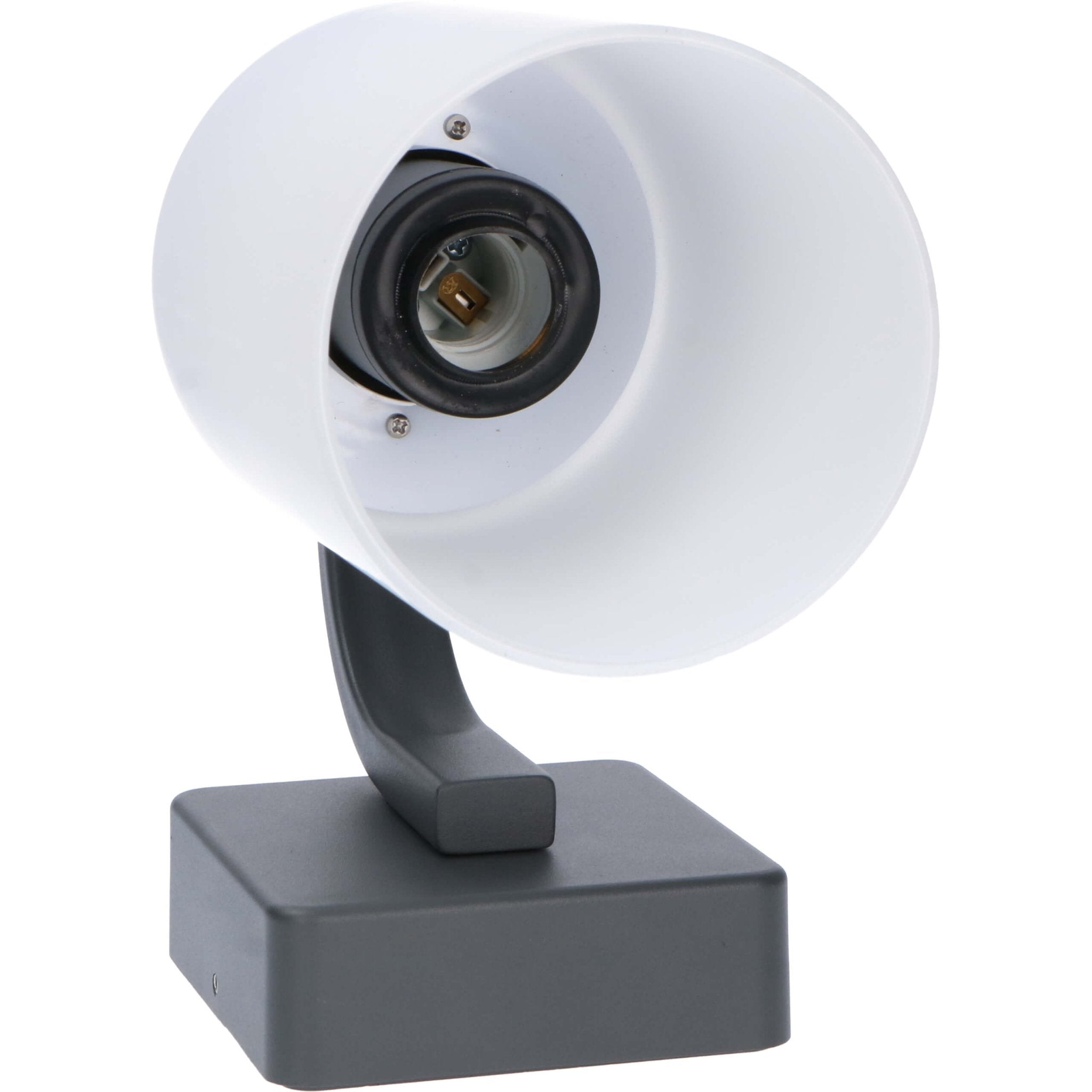LED's Light LED Wandlamp Milky met E27 fitting - IP44 - Model Noto - Antraciet Wandlampen LED.nl