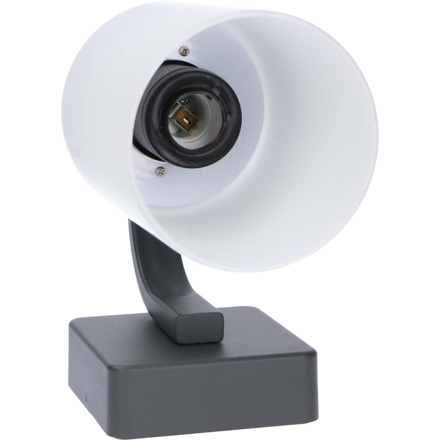 LED's Light LED Wall Lamp Milky with E27 fitting - IP44 - Model Noto - Anthracite - LED.nl