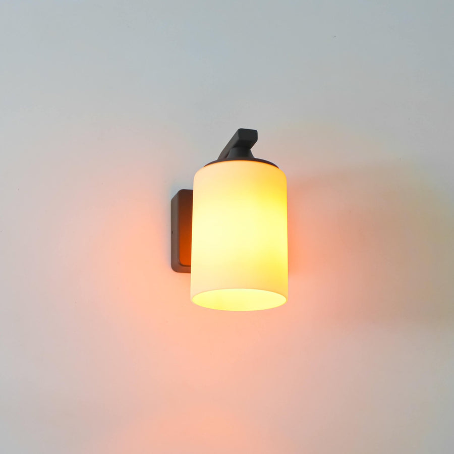 LED's Light LED Wall Lamp Milky with E27 fitting - IP44 - Model Noto - Anthracite - LED.nl