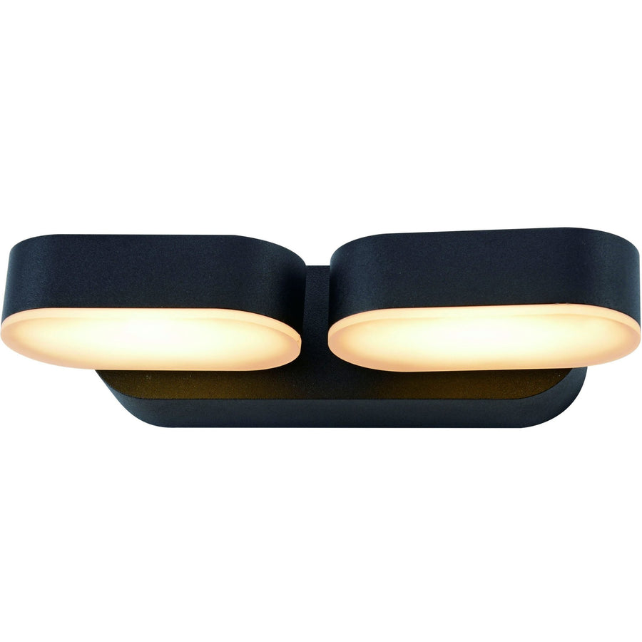 LED's Light Double LED Outdoor Lamp - Model Rieti - Warm white - IP44 waterproof - Black - LED.nl