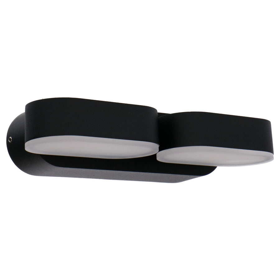 LED's Light Double LED Outdoor Lamp - Model Rieti - Warm white - IP44 waterproof - Black - LED.nl