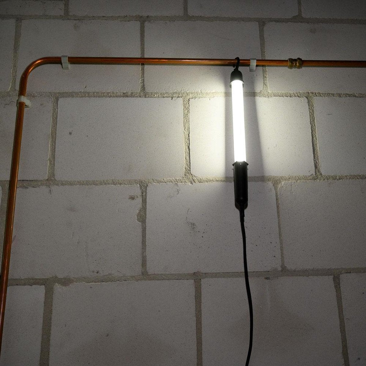 LED's Work Draagbare Werklamp 350 - 5 meter snoer - Inspectielamp met haak - Zwart Werklampen LED.nl