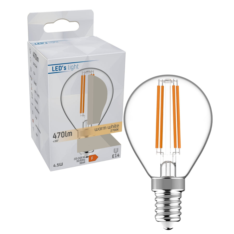 LED-Lampe E14 - Klarglas - Warmweißes Licht - 470 lm - lidstore.shop