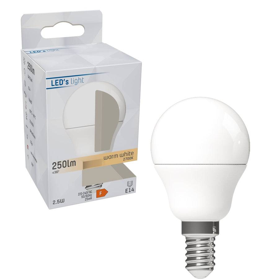 LED E14 Lamp round - 250 lm - Warm white light - 1 lamp - LED.nl