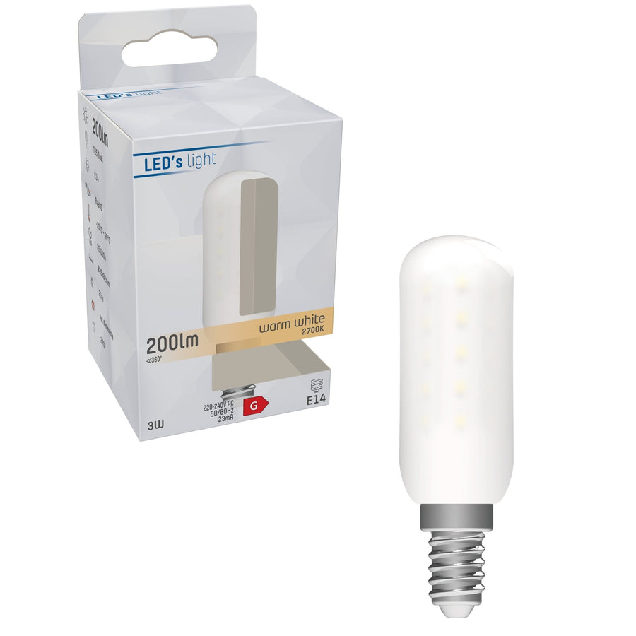 LongLife LED Lampe E14 - T25 - Geeignet für Kühlschrank und Dunstabzugshaube - Warmweiß - 3W (20W) - lidstore.shop
