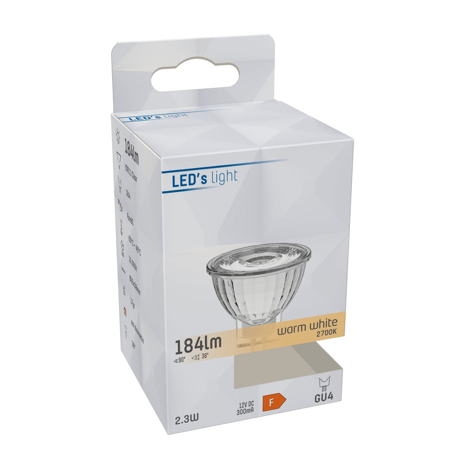 LongLife LED Lampe GU4 - MR11 - Warmweißes Licht - 2W ersetzt 20W - lidstore.shop