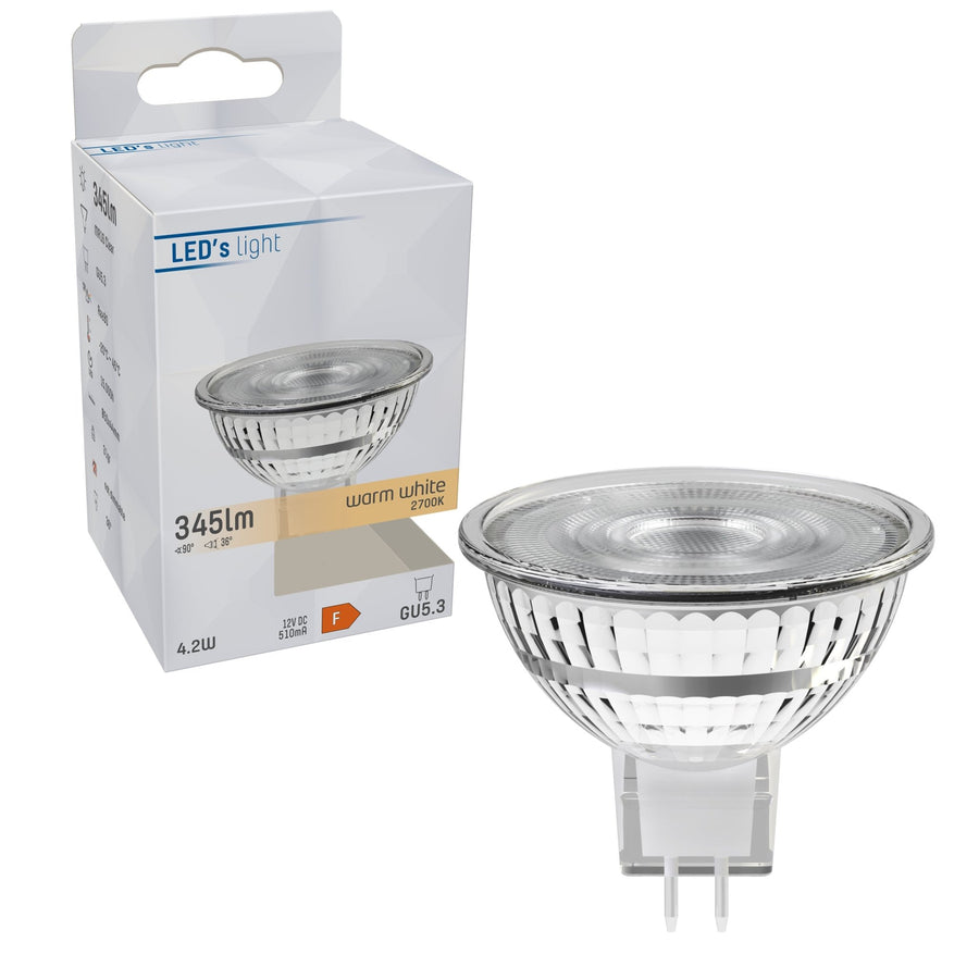 LongLife LED Lamp GU5.3 - 12V - MR16 Spot - Warm white - 4W replaces 35W - LED.nl