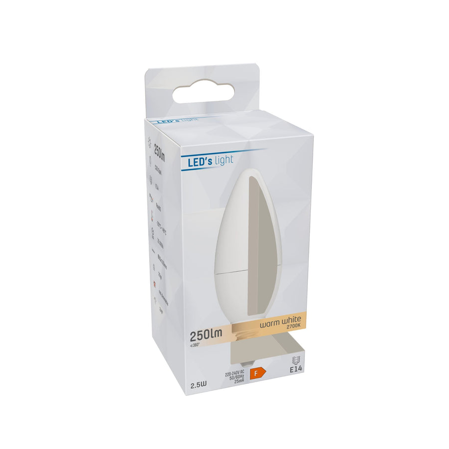 E14 LED Candle Bulb - 250 lm - Warm white light - 1 bulb - LED.nl