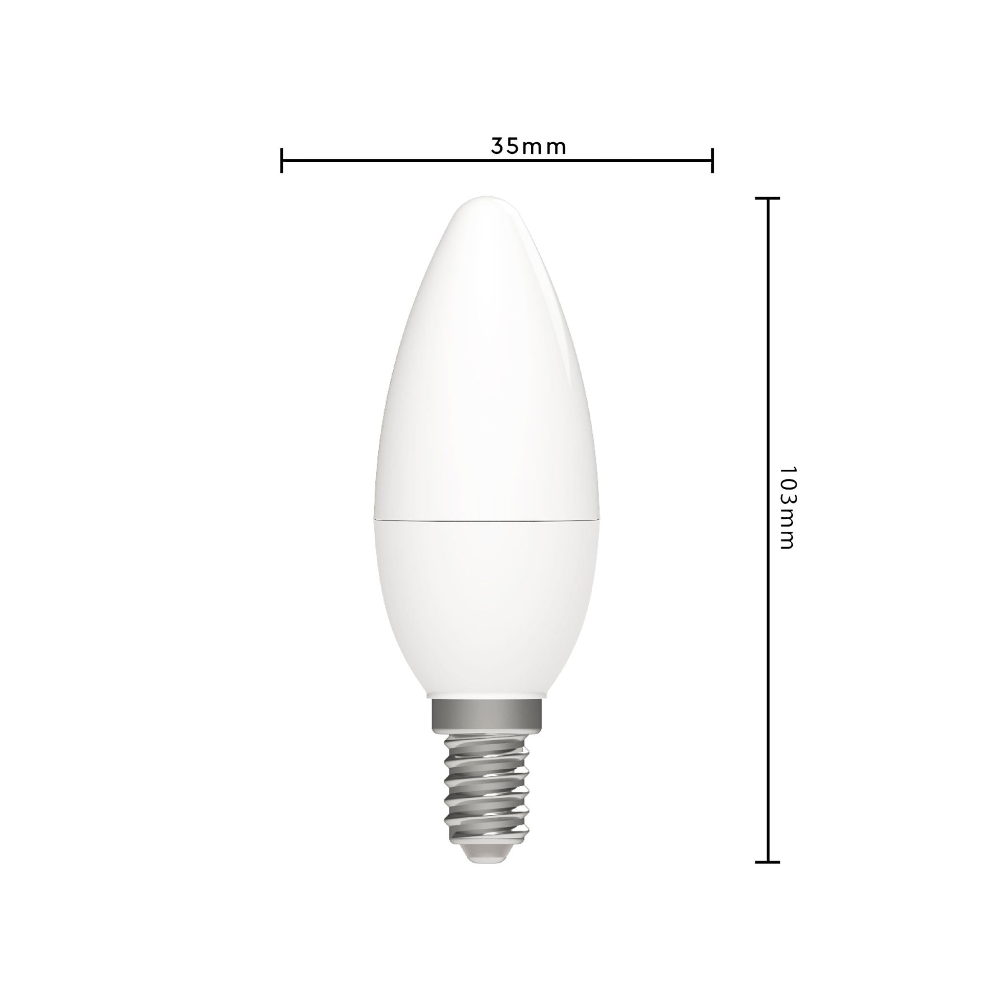 E14 LED Kaarslamp - 250 lm - Warm wit licht - 1 lamp Lichtbronnen LED.nl