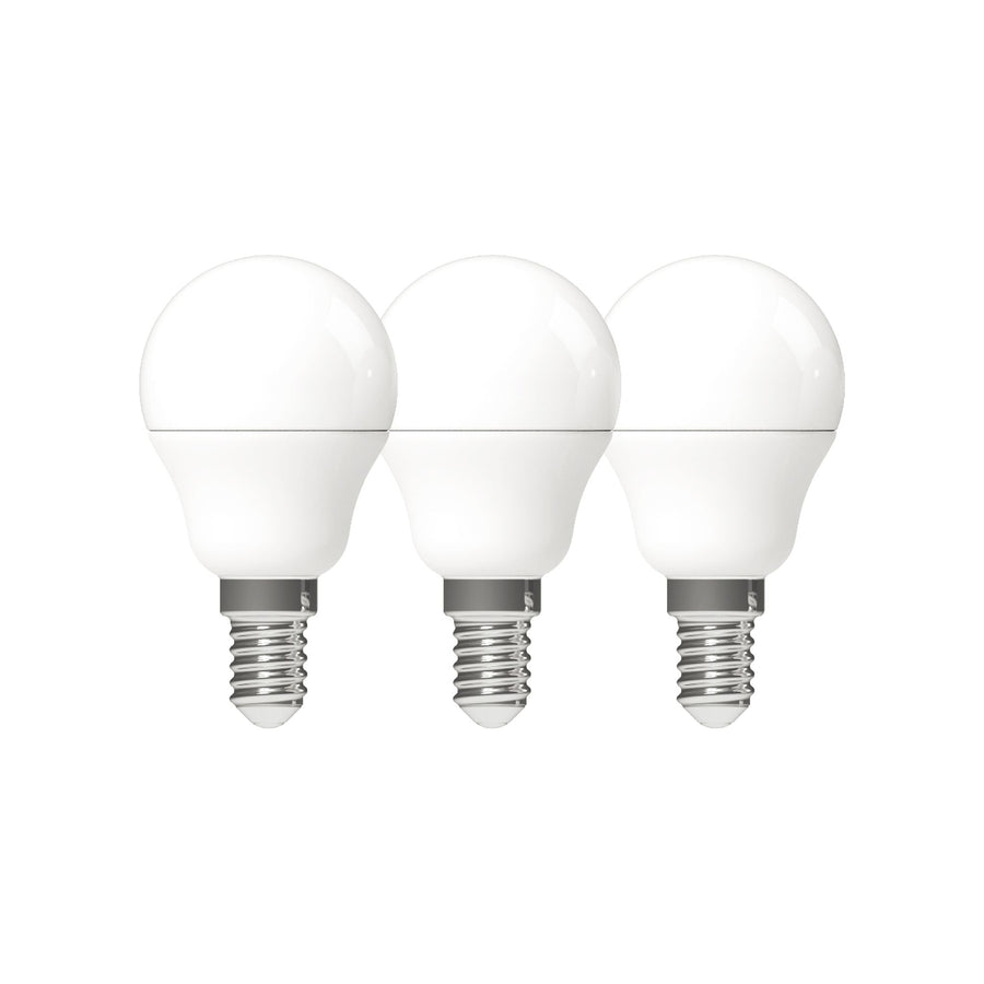 LED E14 Lamp round - 470 lm - Warm white light - 3 lamps - LED.nl