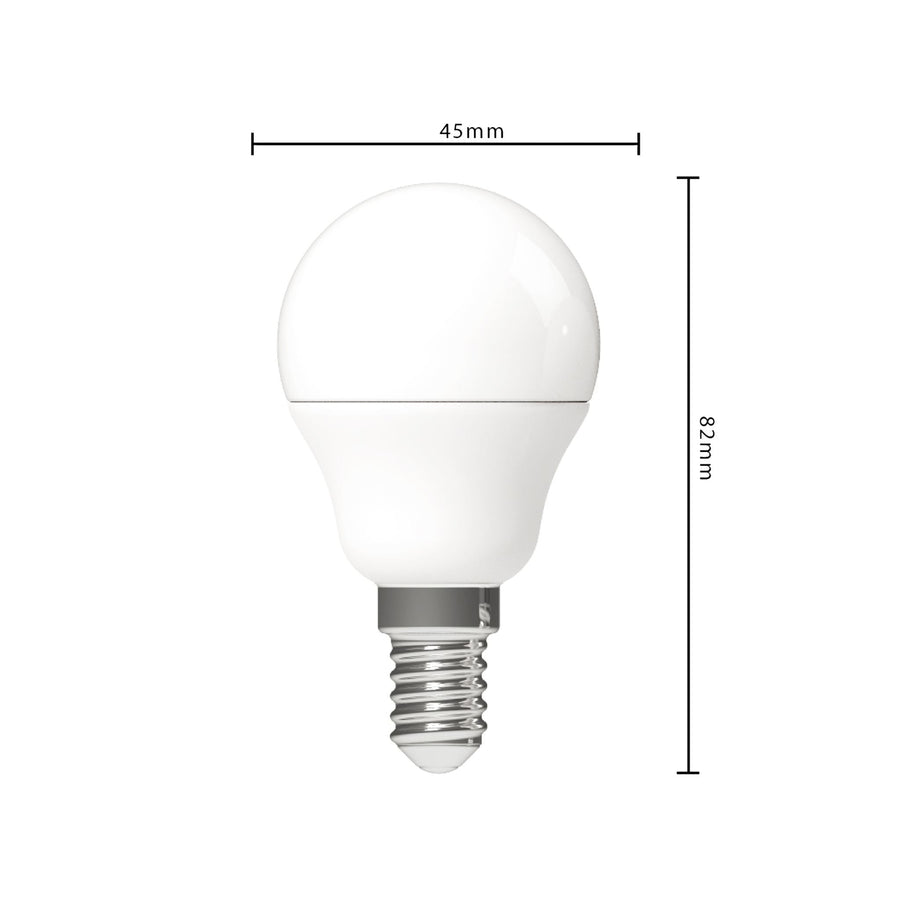 LED E14 Lamp round - 470 lm - Warm white light - 3 lamps - LED.nl