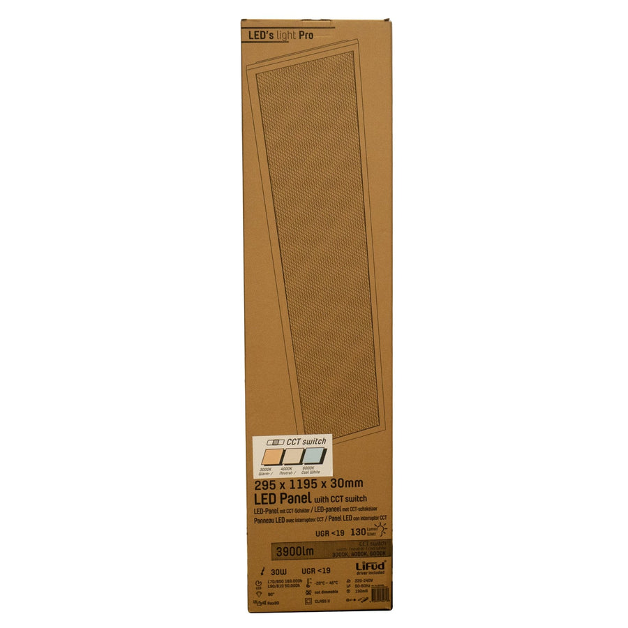 LongLife LED Panel 30 x 120 cm - Rectangle - Warm white light - 25W - 4500 lm - LED.nl