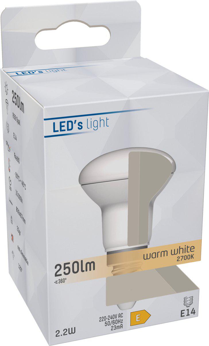 LongLife LED Reflector Lamp E14 - R39 Reflector - Warm white - 2.2W replaces 25W - LED.nl