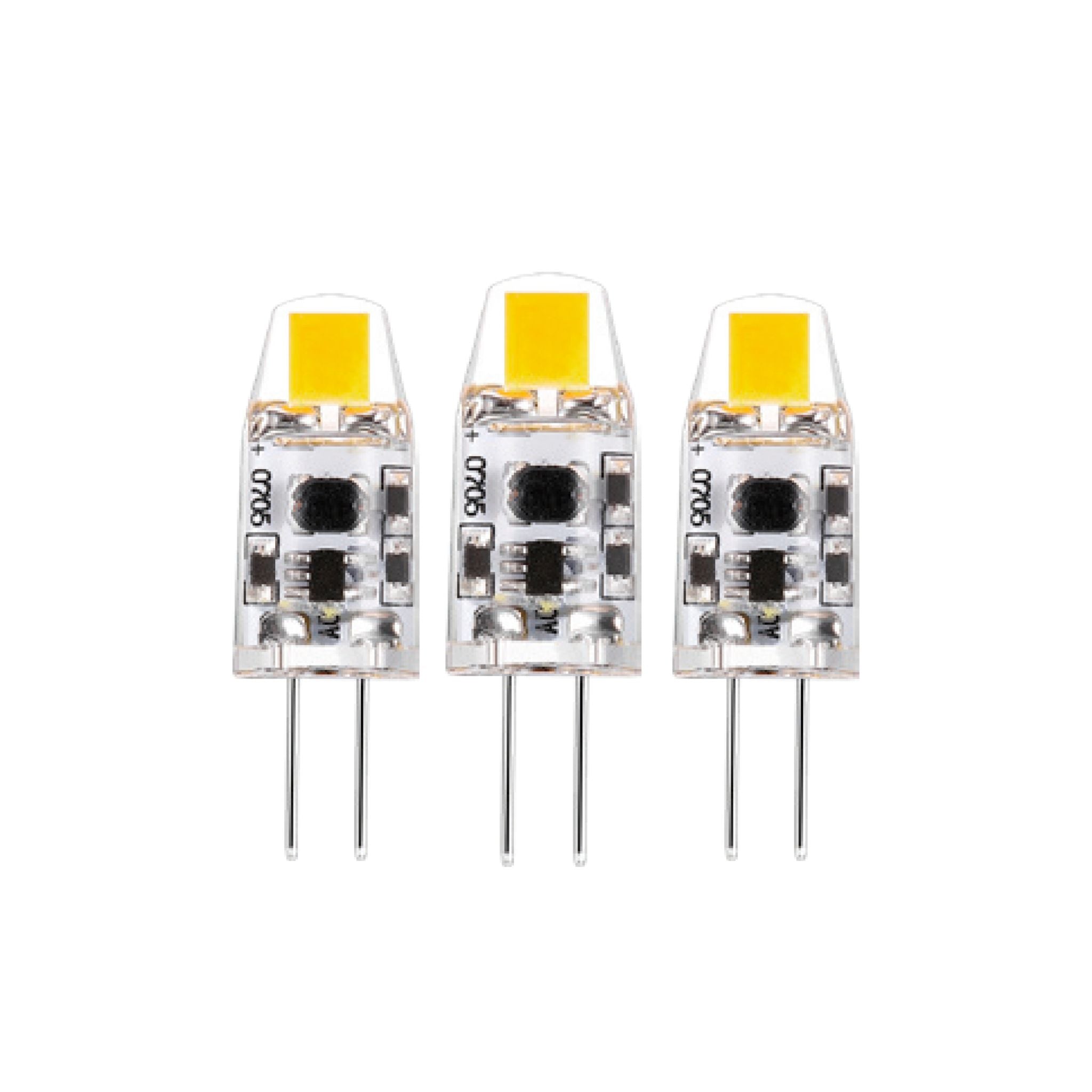 G4 LED Lampen - 12V - 1W vervangt 10W - Warm wit licht - 3PACK Dimbare steeklampjes LED.nl