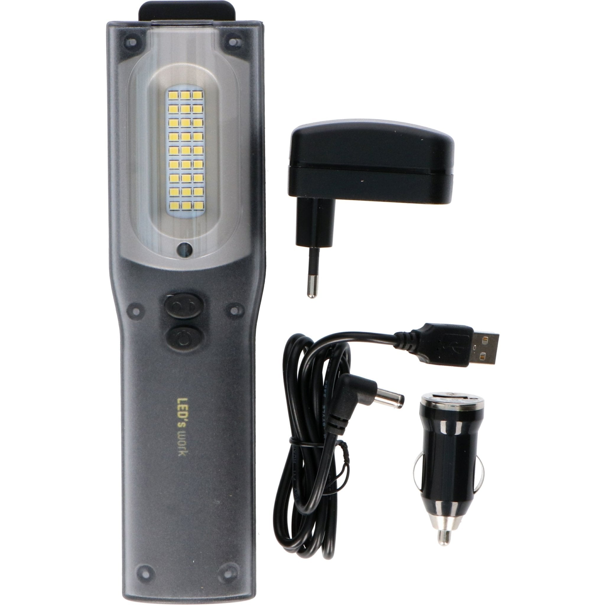 LED's Work Master LED Looplamp op Accu 1000 - Oplaadbaar & dimbaar - 2 lichtpunten Looplampen LED.nl