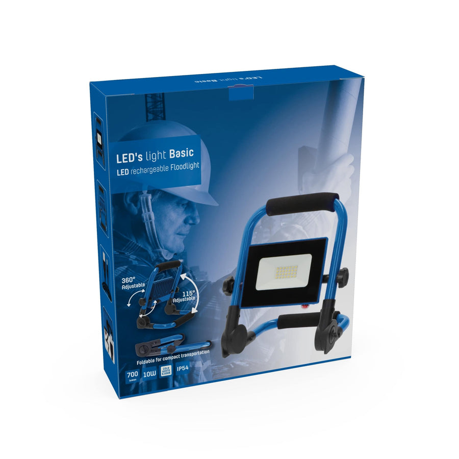 LED's Light Basic Work Lamp 700 - Rechargeable with battery - Compact and foldable - IP54 - LED.nl