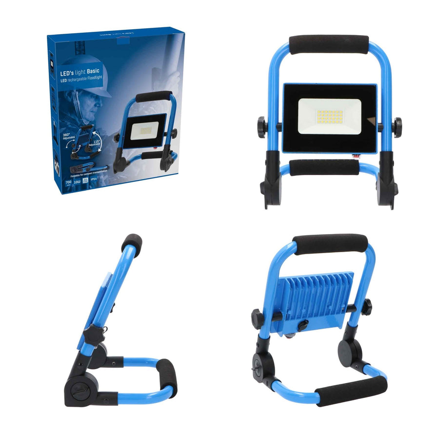 LED's Light Basic Work Lamp 700 - Rechargeable with battery - Compact and foldable - IP54 - LED.nl