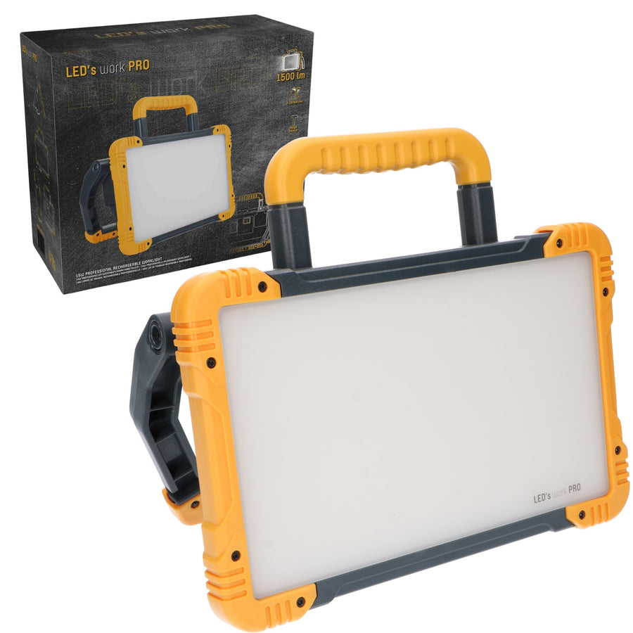 LED's Work Akku-LED-Bauleuchte 1500 - Kabelloser Akkubetrieb - IP54 - Härtetest - lidstore.shop