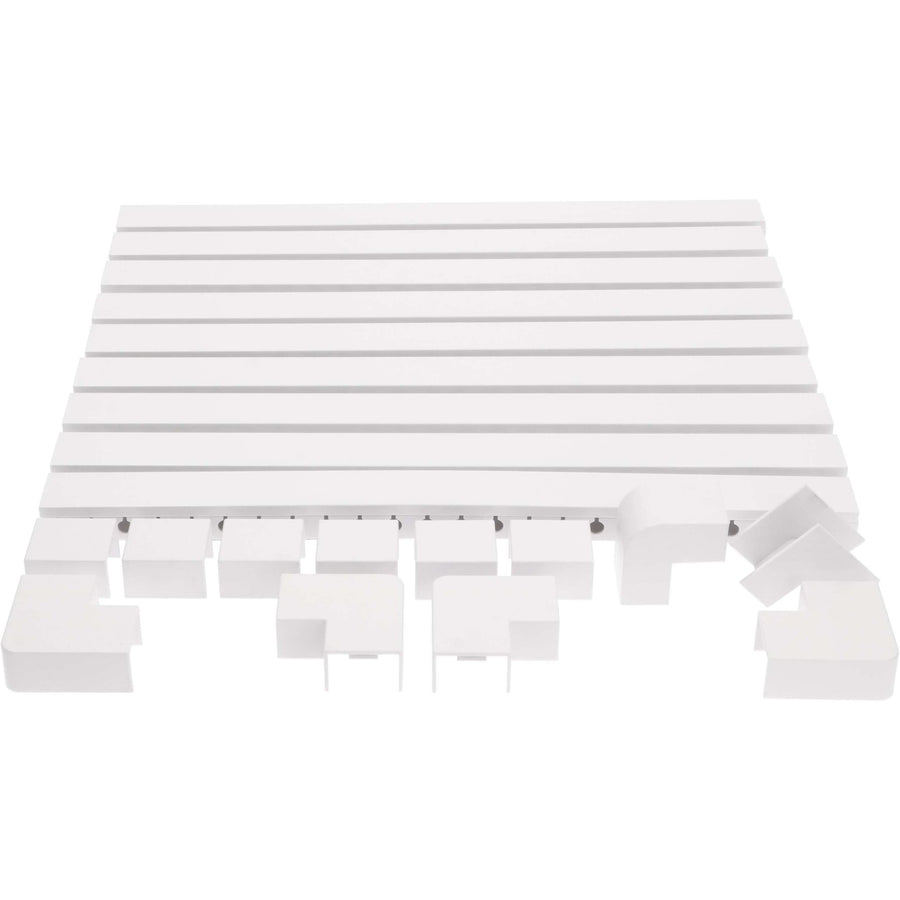 OrgaNice Kabelwannen-Set - Selbstklebender Organizer für Schreibtisch &amp; Fernseher - Weiß - lidstore.shop