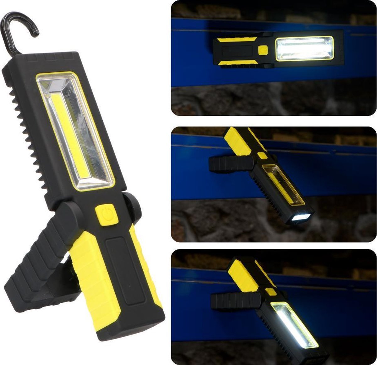 LED's Work Draagbare LED Looplamp 180 - Met magneet en haak - Werkt op batterijen Looplampen LED.nl