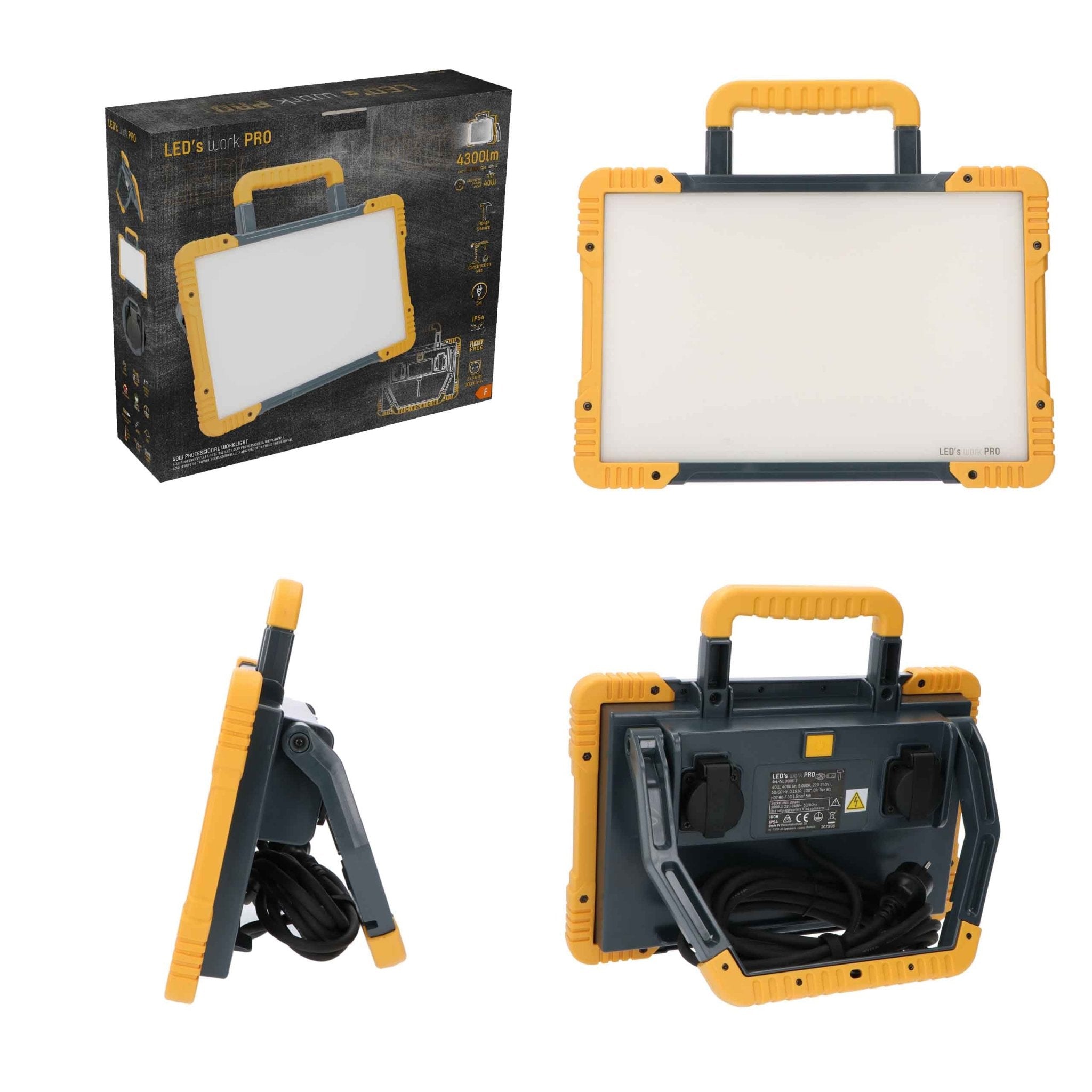 LED's Light Draadloze LED Zwaailamp op Batterijen - 9 standen - Magnetisch & Waterdicht - Blauw Bouwlampen LED.nl