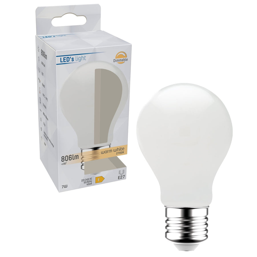 ProDim LED Filament Lamp E27 - Frosted Glass - Dimmable Warm White Light - 7W Replaces 60W - LED.nl