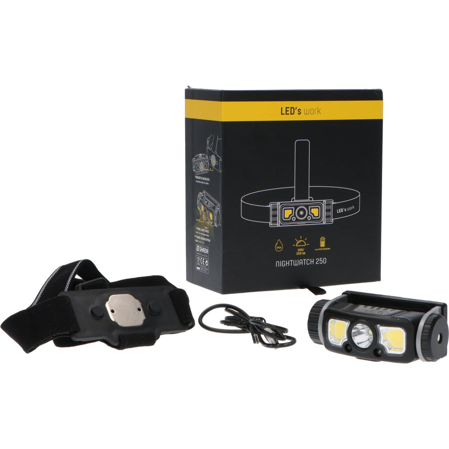 Professionelle batteriebetriebene LED-Stirnlampe mit Zoomfunktion – Wiederaufladbar – IP44 – Dimmbar – 250 lm - lidstore.shop