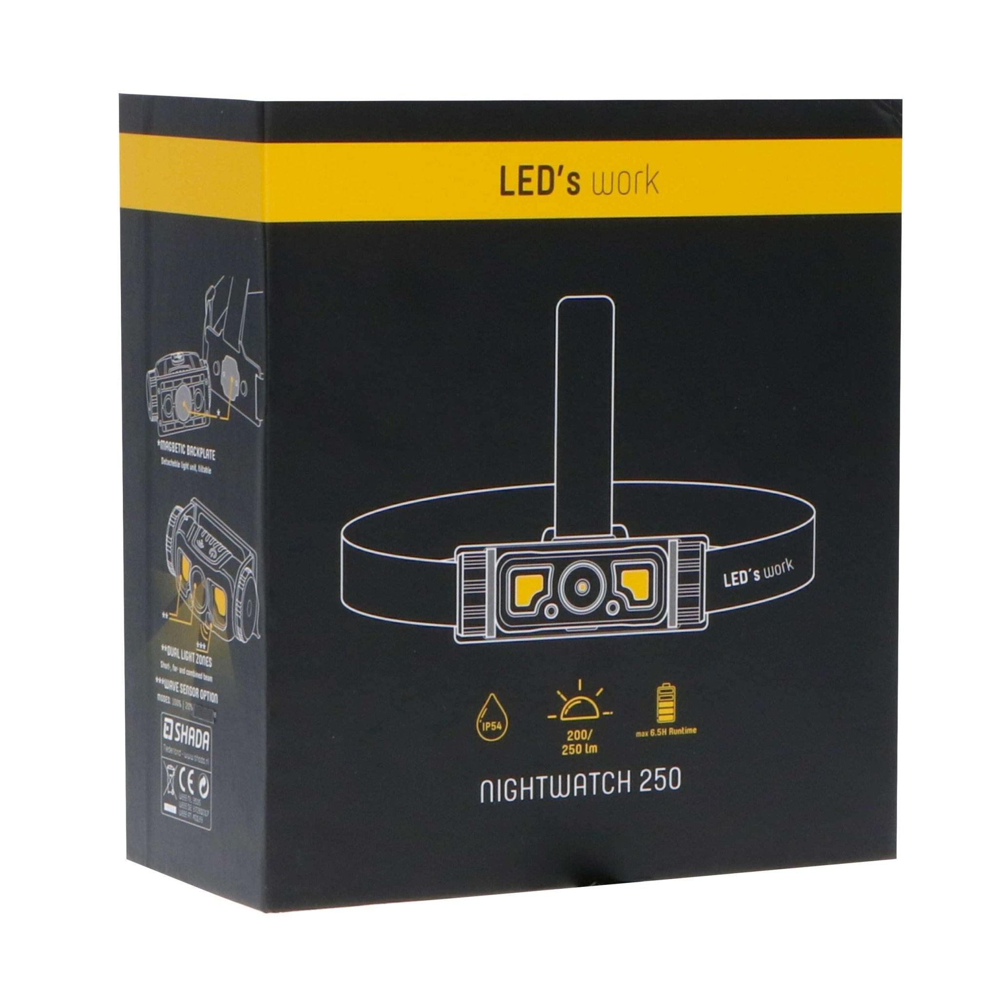 Professional LED Hoofdlamp op accu met zoomfunctie - Oplaadbaar - IP44 - Dimbaar - 250 lm Hoofdlampen LED.nl