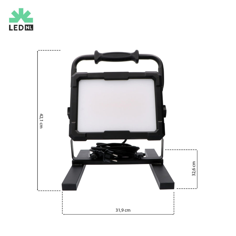 LED's Work Professionelle LED-Bauleuchte 13000 - Im harten Einsatz getestet - 5 Meter Kabel - 150 W - IP65 - lidstore.shop