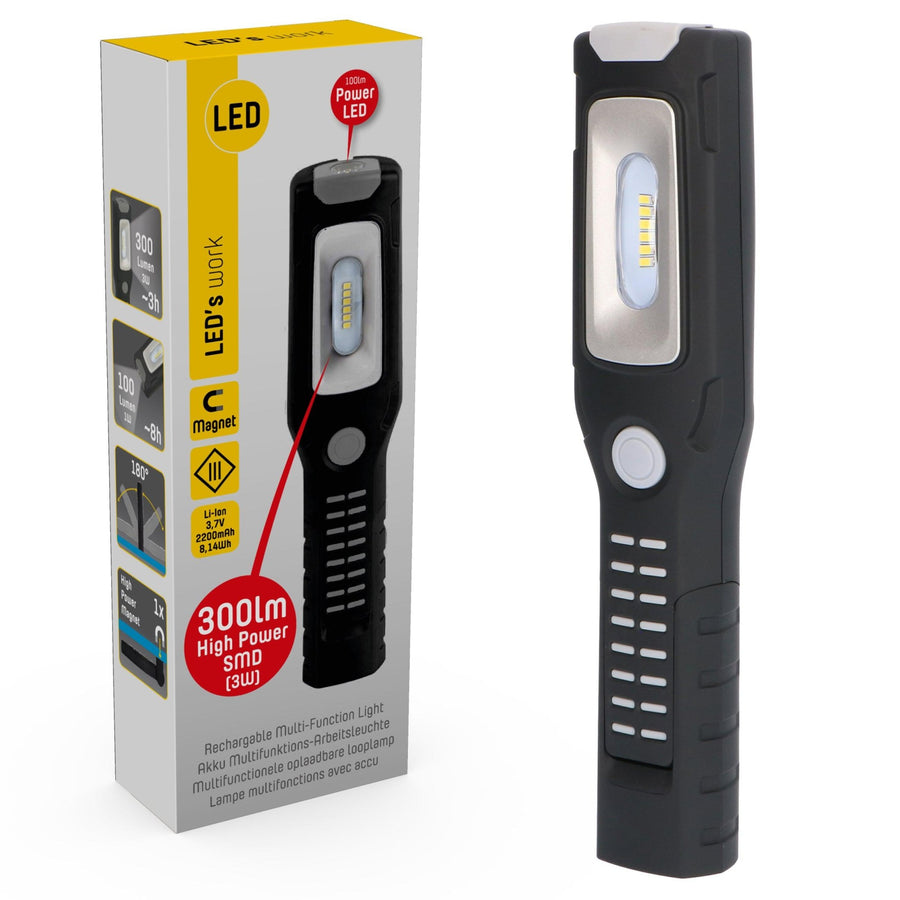 LED's Work Looplamp on Battery 300 - Wiederaufladbar &amp; kabellos - 2 Lichtpunkte - lidstore.shop