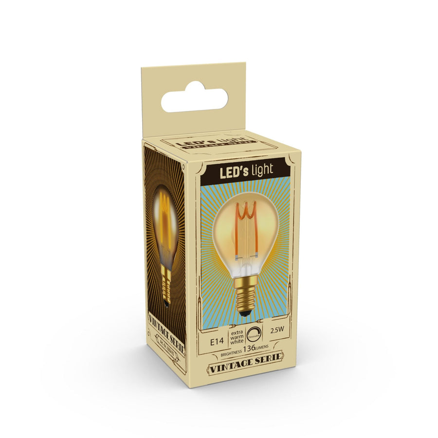 Proventa DECO LED Filament lamp E14 - Model XS globe - Dimmable - _ 45 ​​mm - Extra warm white - LED.nl