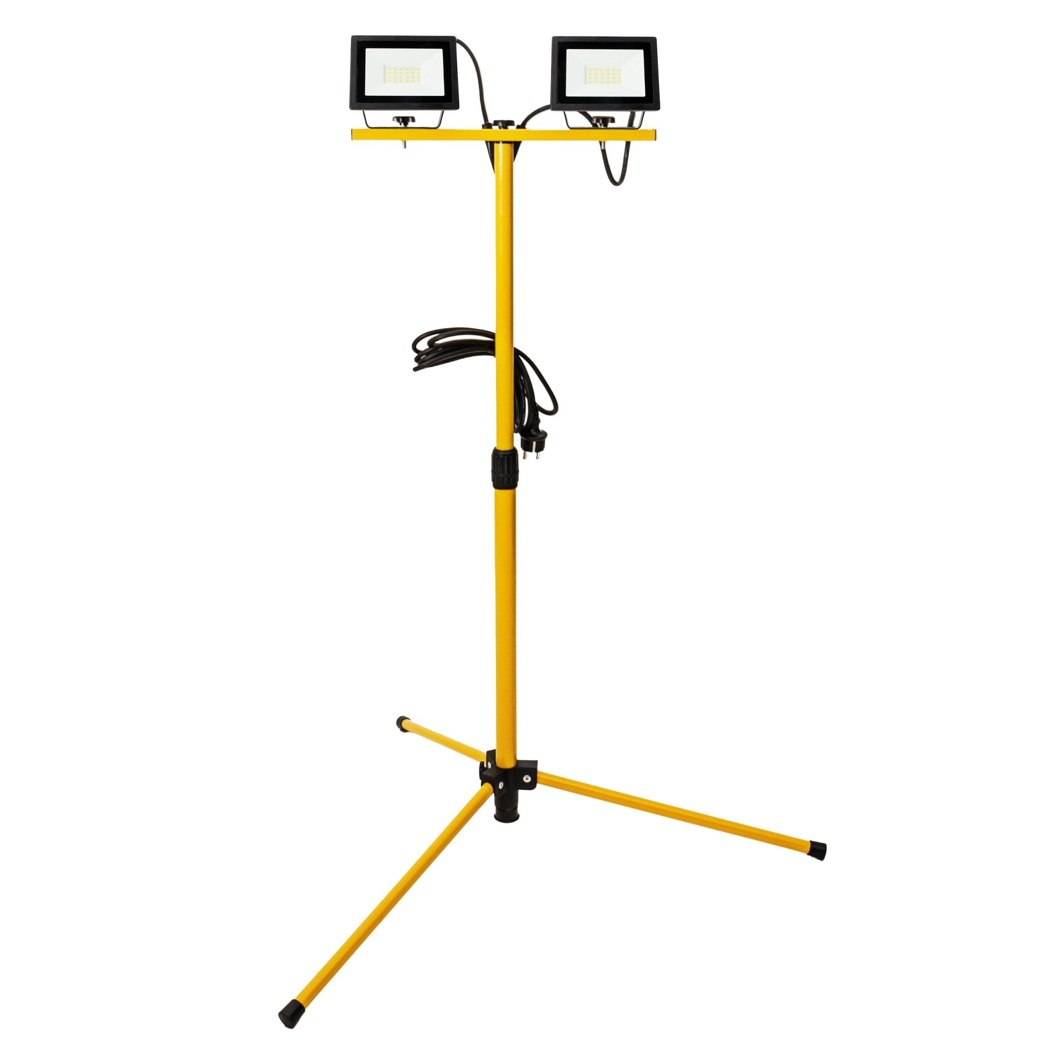 LED's Work 2 x 20W Bouwlamp met DUO Statief 4250 - IP54 waterdicht - In hoogte verstelbaar tot 1,20 meter Bouwlampen Led.nl