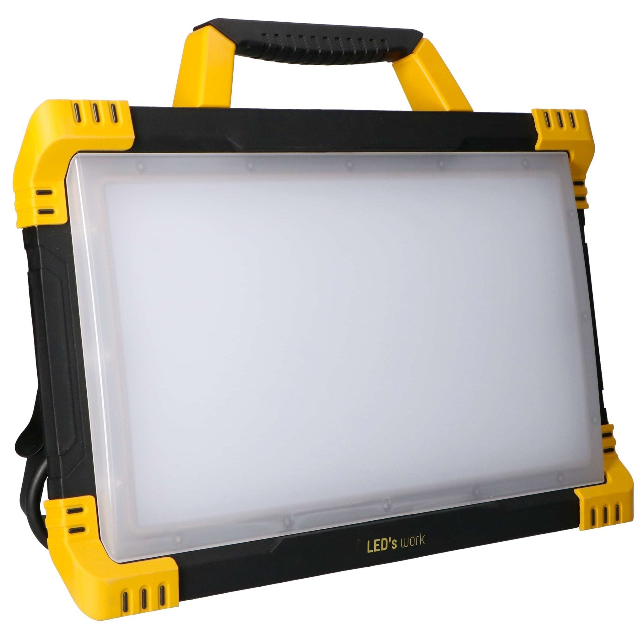 LED's Work Bouwlamp 9200 - 2 extra stopcontacten - 5 meter snoer - IP54 water- en stofbestendig Bouwlampen Led.nl