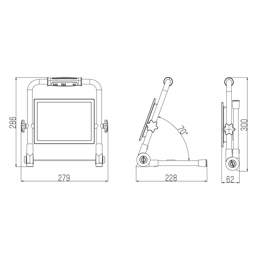 LED Work Worklight 4250 - 3 Meter Kabel - Öl- und säurebeständiges Kabel - IP65 wasserdicht - 50 W - lidstore.shop