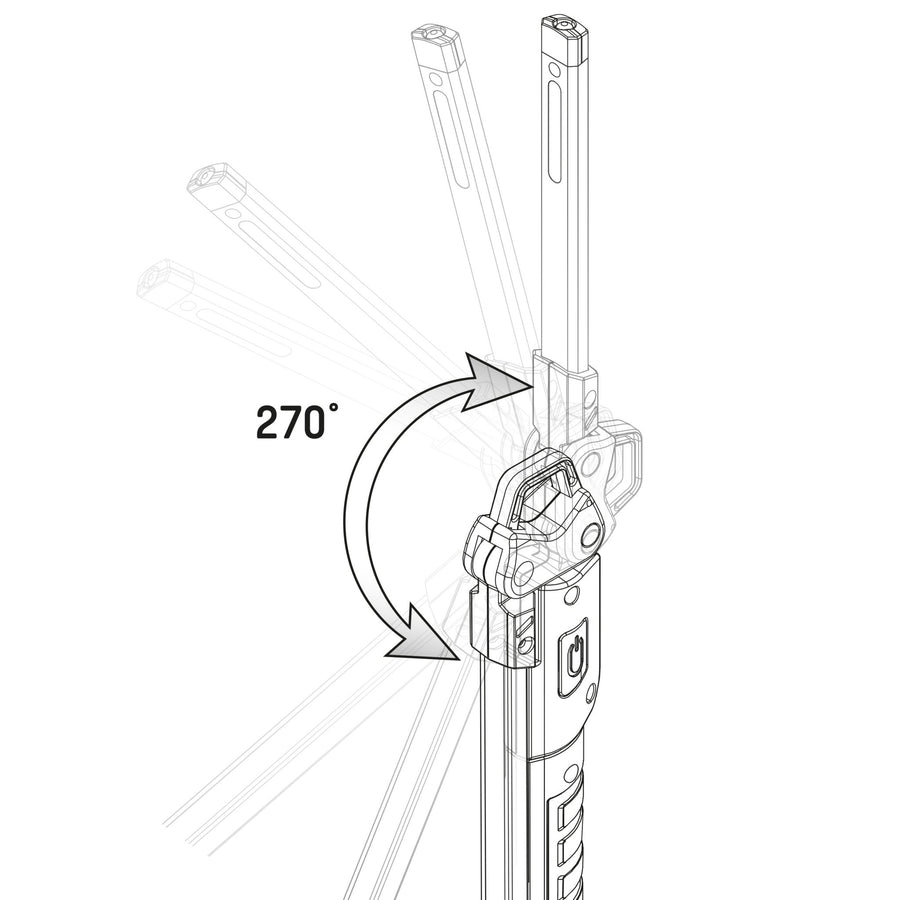 LED's Work Rechargeable Handlamp 300 - Inspektionslampe - Faltbar &amp; Kabellos - Mit Magnet und Haken - lidstore.shop