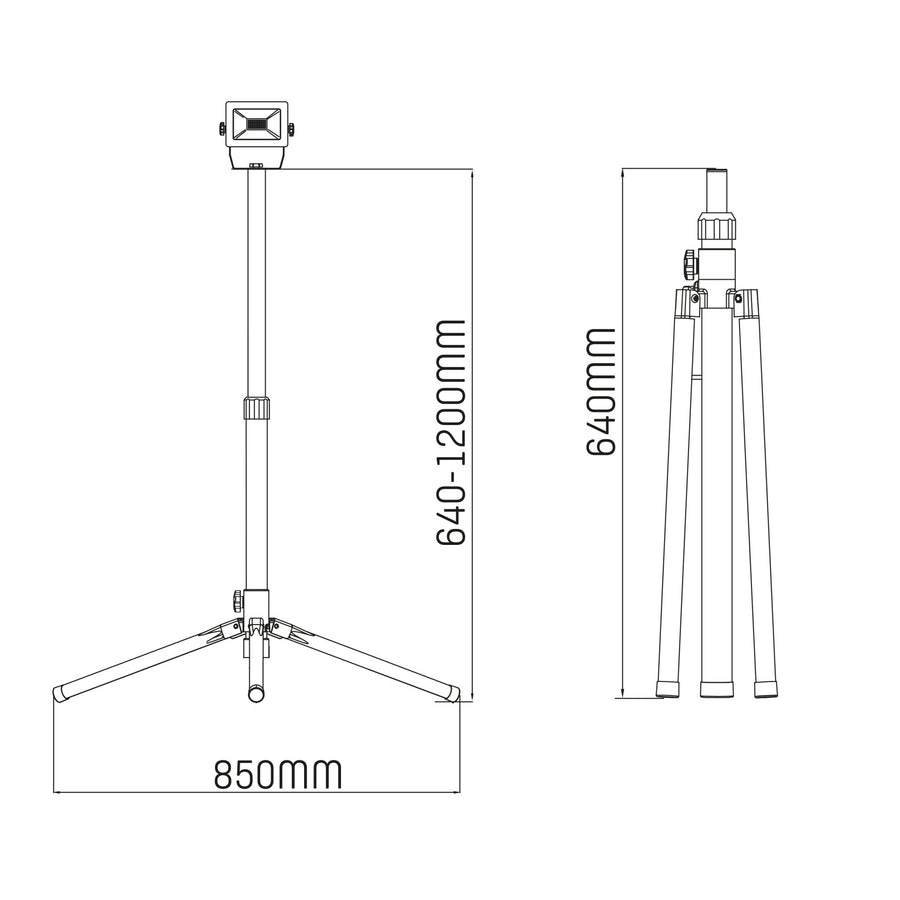 ProWork Tripod LED Construction Lamp on tripod - Height adjustable - 2125 lm - LED.nl