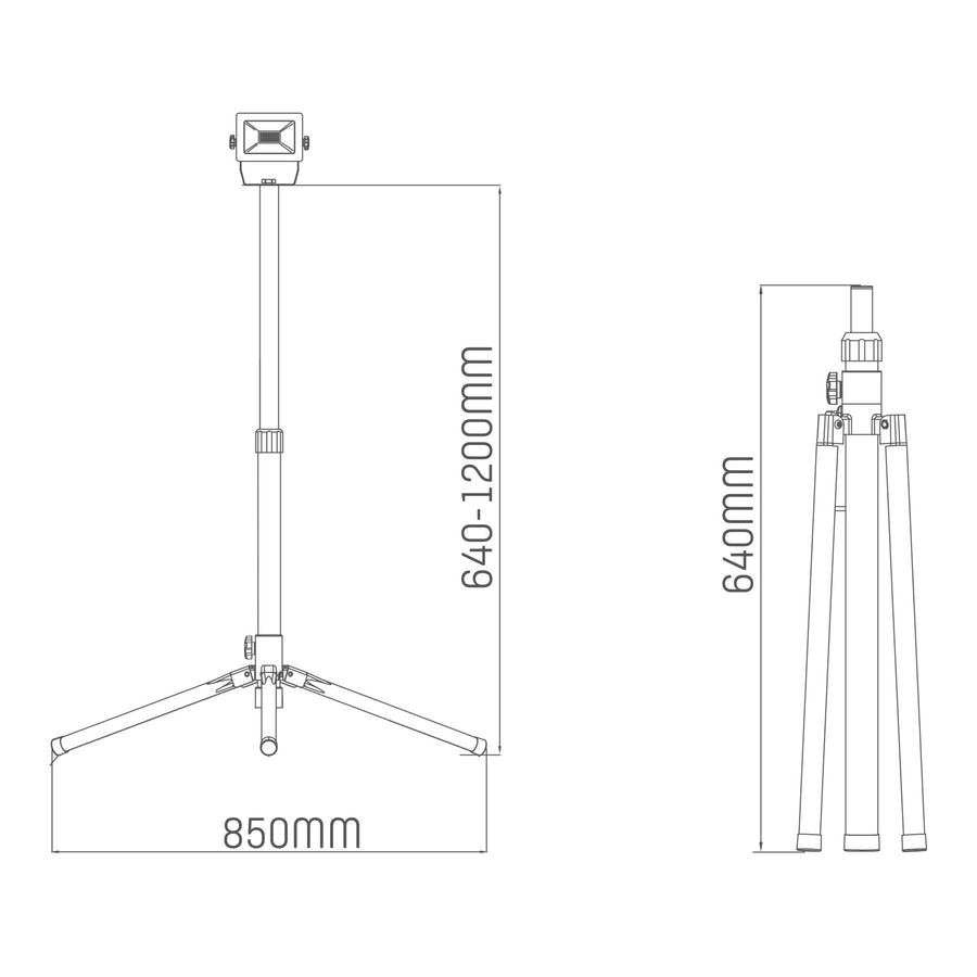ProWork Tripod LED Construction Lamp on tripod - Height adjustable - 3180 lm - LED.nl