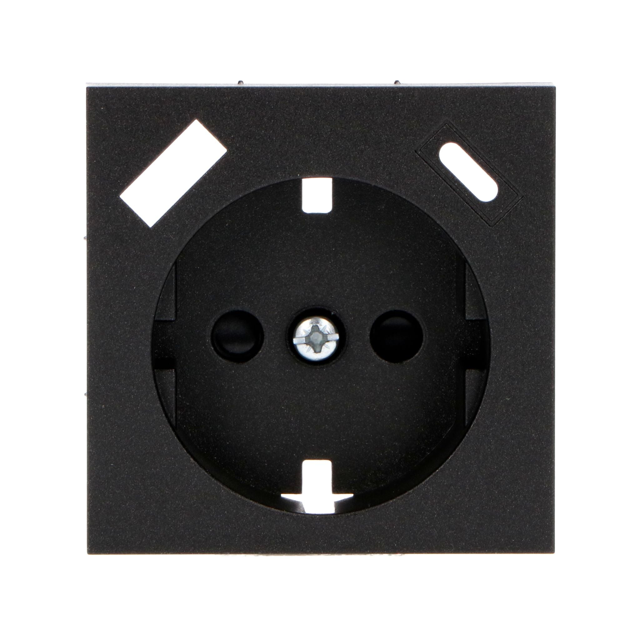 Reflex Inlegplaat voor wandcontactdoos met USB-C & USB - Zwart Stekkers LED.nl