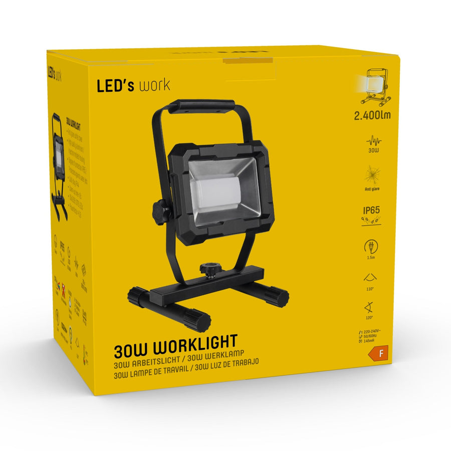 LED's Work Work lamp 2400 - Robust housing - Extra strong cord 150 cm - IP65 waterproof - 30W - LED.nl