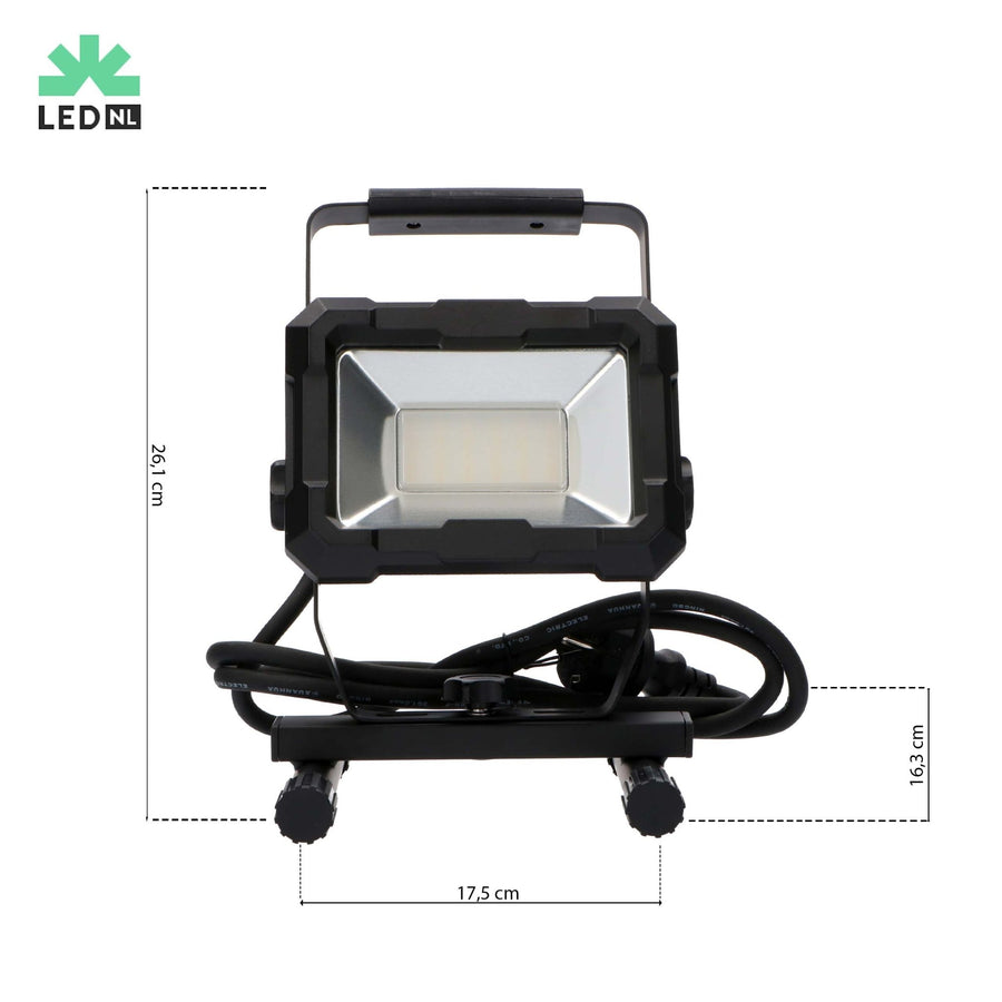 LED's Work Work lamp 2400 - Robust housing - Extra strong cord 150 cm - IP65 waterproof - 30W - LED.nl