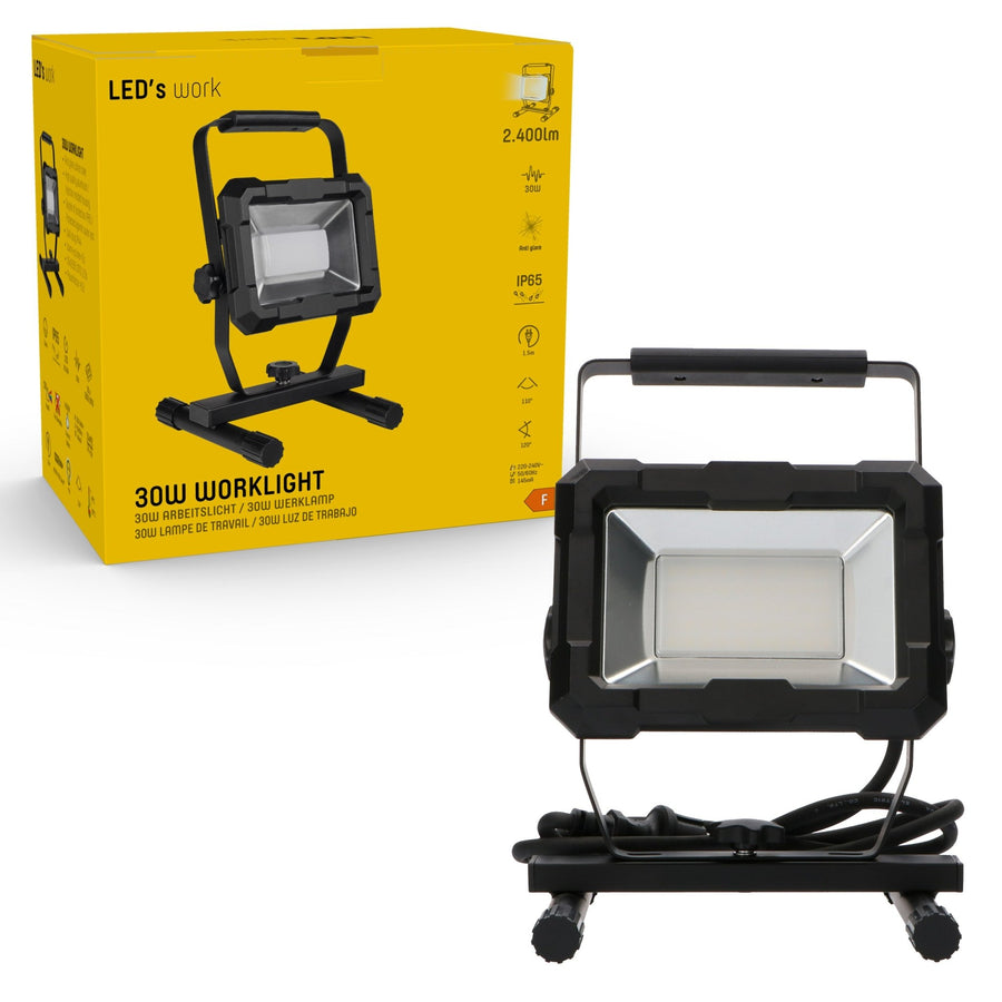 LED's Work Work lamp 2400 - Robust housing - Extra strong cord 150 cm - IP65 waterproof - 30W - LED.nl